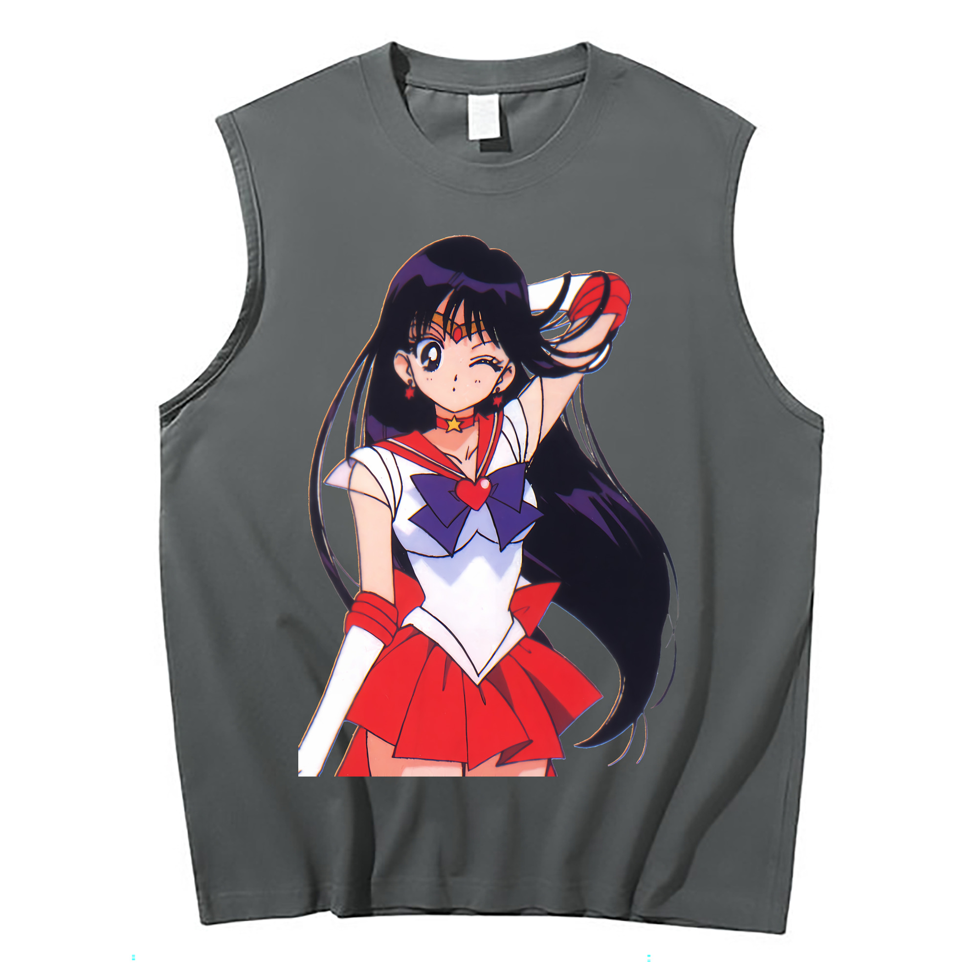 （画像用） 美少女戦士セーラームーン 火野レイ ひの レイ Sailor Moon Hino Rei （セーラーマーズ,Sailor Mars） コットン100％タンクトップ（フロントプリント）